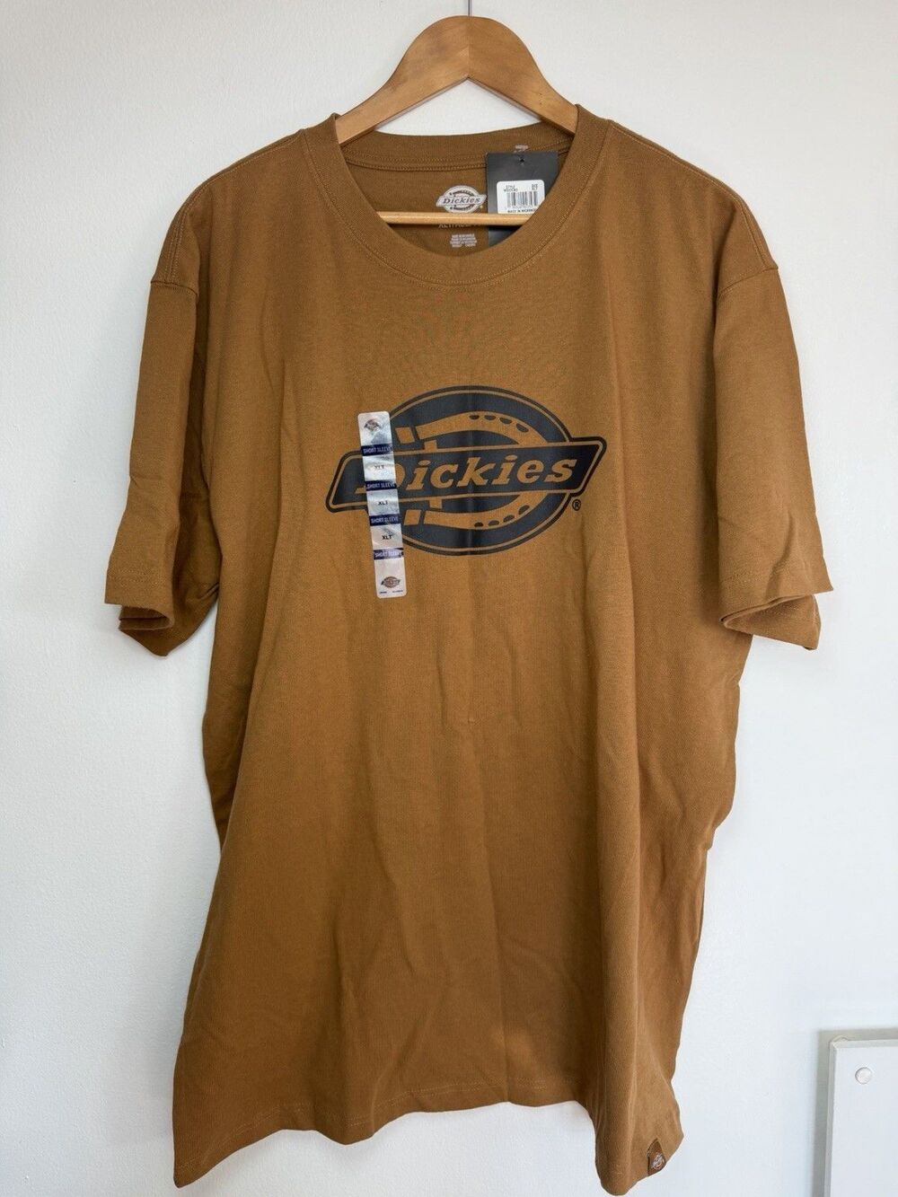 Dickies Mens XL Tall XLT Brown Duck Heavyweight Logo Graphic T Shirt NWT